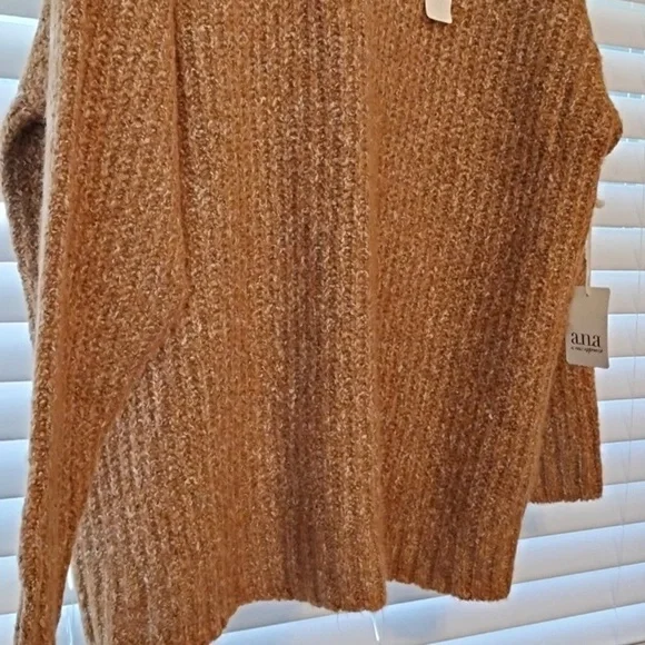a.n.a Women's Brown Sugar Marl Round Neck Sweater, Size: XXL, NWT - Picture 3 of 8